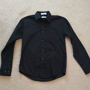 Izod Black Youth Button Down Shirt